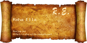 Reha Ella névjegykártya